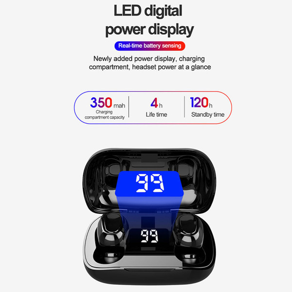 L21pro Wireless Earbuds Sport Headphones 6H Playtime Ear Buds With Charging Case Earphones In-Ear E K484-PEL_0QPHV1AT