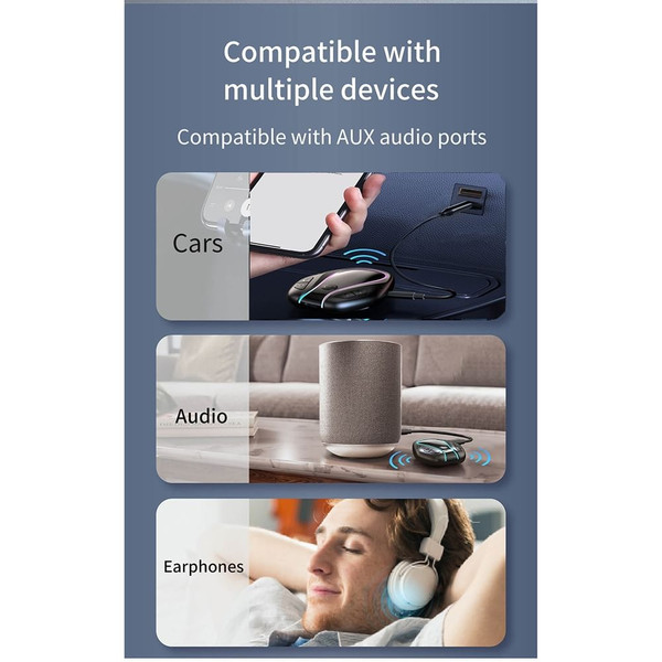 3.5aux Bluetooth 5.3 Audio Receiver with Colorful Led Backlight Wireless Music Audio Transmitter Ad K484-PEL_0O6AXRUK