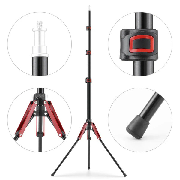 Color: APRICOT, Ships From: CHINA - 1.9M/75Inch Aluminium Light Stand Photography Light Tripod Mono F640-12000029352272282