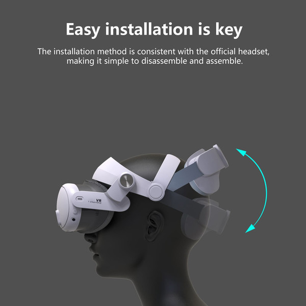 T300 VR Headset Head Strap Premium Replacement Gaming VR Glasses Accessories for Meta Quest 3 Heads K484-PEL_0RT0Z3W9