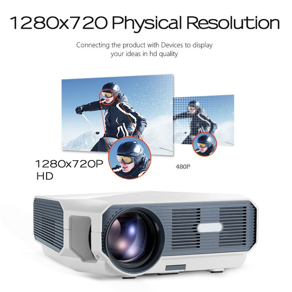 A4300 Mini Digital Projector 720P High Definition LED Home Projector Portable black_US Plug K484-PEL_0EOCX4D5