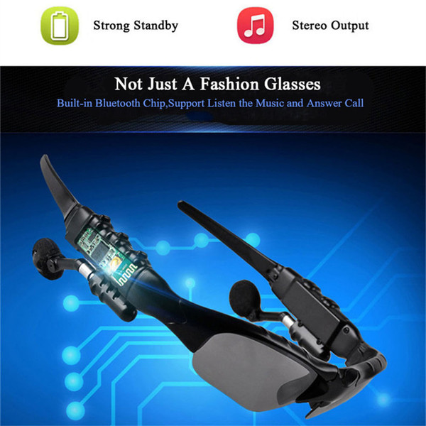 Bluetooth Glasses Stereo Wireless Headphones with Microphone Polarized Sunglasses Noise Cancelling  K484-PEL_0OBNZVAU