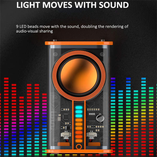 Draagbare TWS Wireless Speakers 360° Shocking Sound Bluetooth 5.0 With Colorful Lights Portable Spe K484-PEL_0Q88MLX5