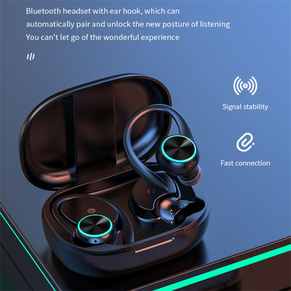 R201 Bluetooth Headset Digital Display Stereo Hifi Music Earphone Ear-hook Business Sports Headphon K484-PEL_0POY4K19