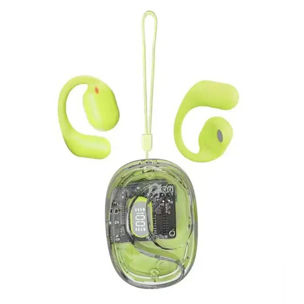 R22 Open Ear Headphones Wireless Air Conduction Sport Earphones With Transparent Charging Case Hang K484-PEL_0RBKUORT