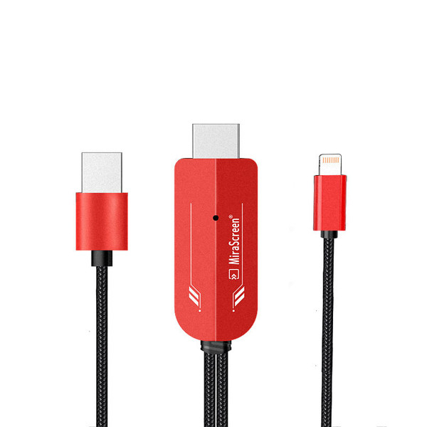 Converter to HDMI Mirror Cable Adaptor for Apple Mirroring Multiple Device red K484-PEL_0FL65GTW