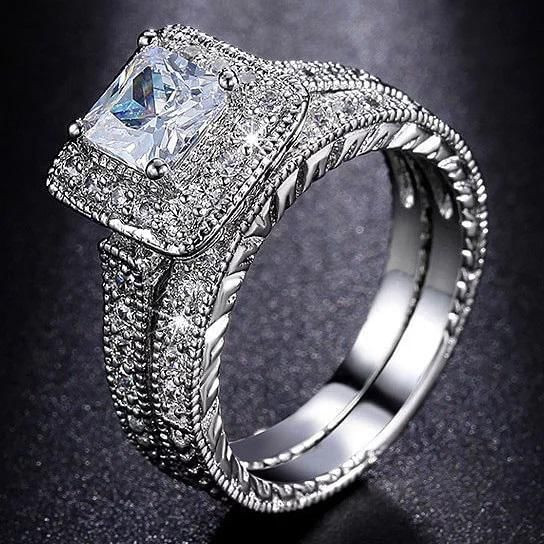 Ring Size: 7 - Meant To Be Together Ring And Band K290-5655684841507