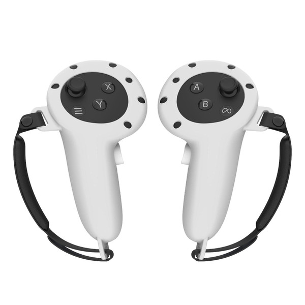 2 PCs Protection Grip Cover Anti-Throw Handle Protective Sleeve With Hand Strap Compatible For Meta K484-PEL_0QV57MLZ