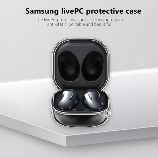 PC Earphone Case For Samsung Galaxy Buds Live Transparent Cover Headset Protective Cover Transparent K484-PEL_0I2G2RIO