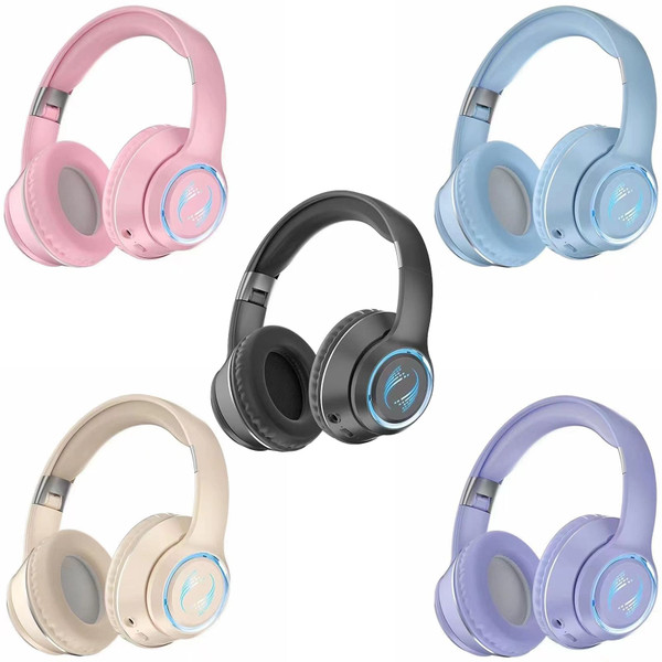 Noise Canceling Headset HIFI Sound Headphones Wireless Folding Scalable Gaming Headphones For Offic K484-PEL_0RDIPV3M