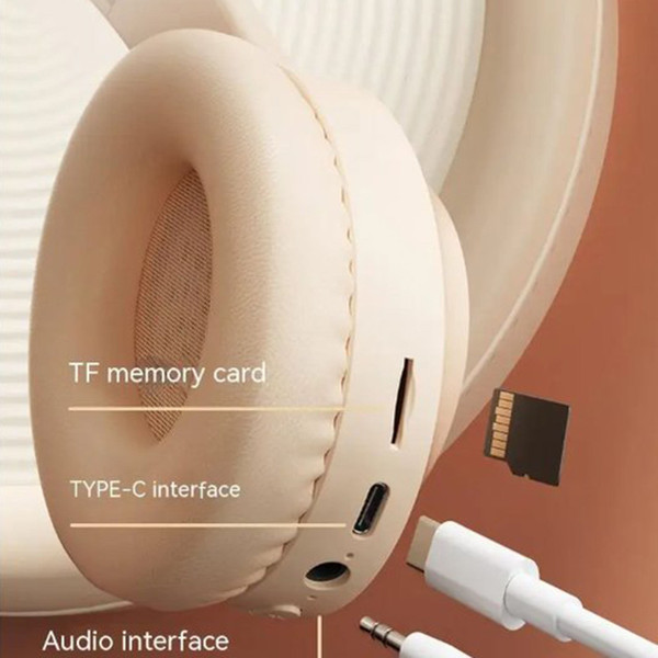 Noise Canceling Headset HIFI Sound Headphones Wireless Folding Scalable Gaming Headphones For Offic K484-PEL_0RDIPV3M