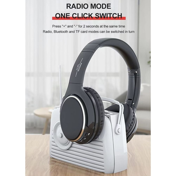 VJ901 Wireless Headphones Over Ear Wireless Headphones Foldable Lightweight Headset With TF Card Mo K484-PEL_0QPIFZLT