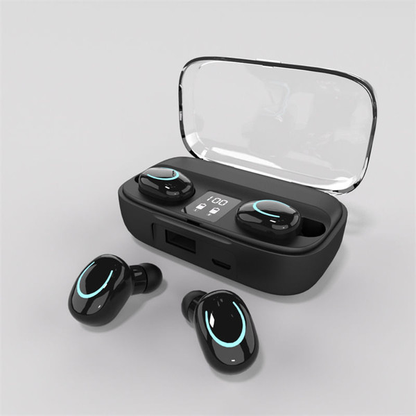 Tws Wireless Headset Bluetooth 5.2 Luminous Digital Display In-ear Stereo Noise Cancelling Earphone K484-PEL_0OBOKX5J