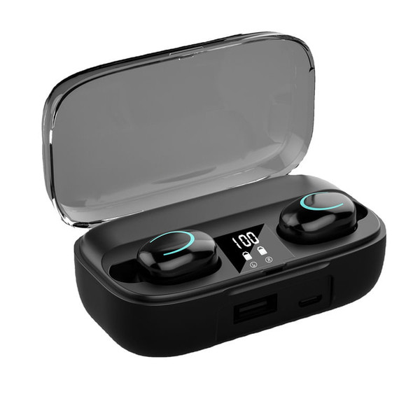 Tws Wireless Headset Bluetooth 5.2 Luminous Digital Display In-ear Stereo Noise Cancelling Earphone K484-PEL_0OBOKX5J
