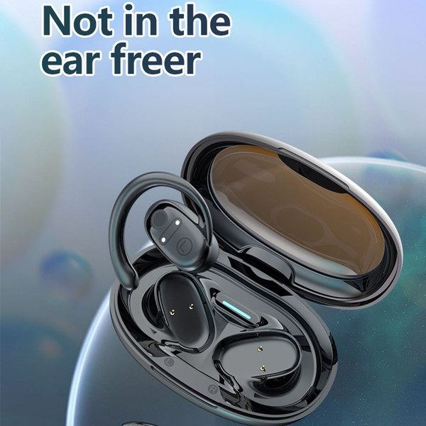 JM05 Open Ear Headphones Air Conduction Headphones Wireless Earphones with Ear Hook Charging Case E K484-PEL_0S5MYBP0