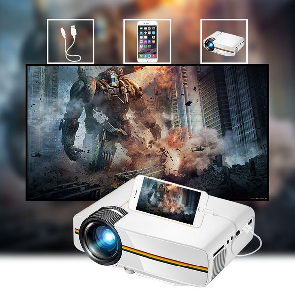 YG410 Home Theater Cinema Movie Video Projector with Wired Sync Display With HDMI VGA AV USB LED Pr K484-PEL_0CE8QFSB