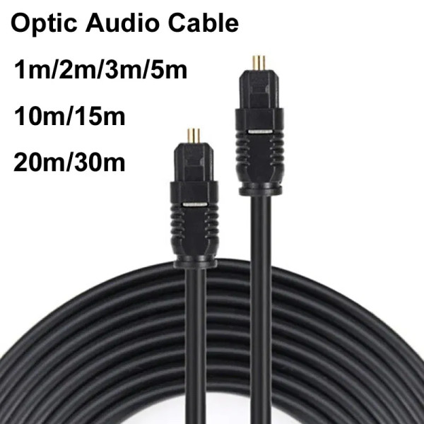 Length: 10m - Digital Fiber Optical Optic Audio Cable SPDIF MD DVD TosLink Gold Plated Lead Cord Co F640-12000032237462156