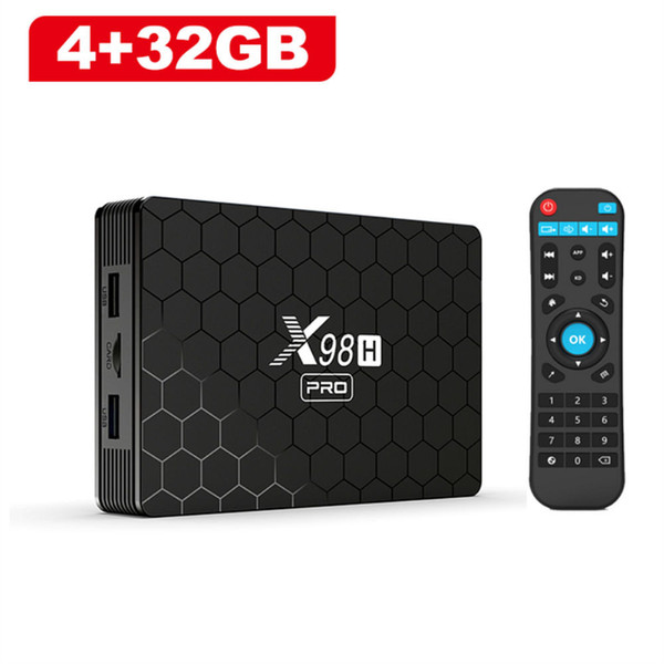 Smart TV Box Android 12 X98h Pro Quad Core 4k Media Player 2.4g 5g Wifi Bluetooth 5.0 EU Plug 4+64GB K484-PEL_0O3A0QVA