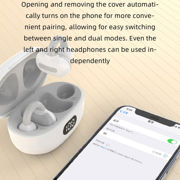 Bone Conduction Headphones Wireless Headset With Charging Case For Cycling Running Driving For Andr K484-PEL_0QF520J0