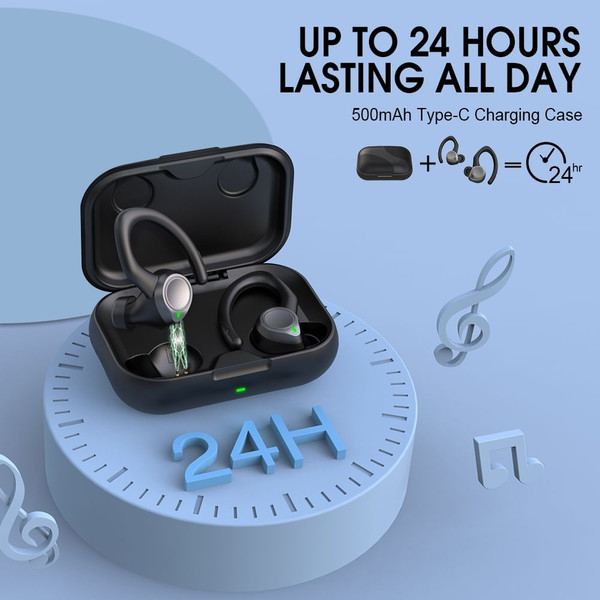 Bluetooth-compatible Earphone Touch-control Design Rechargeable Wireless Headphones Ear-hook Type R K484-PEL_0L8IMK3V