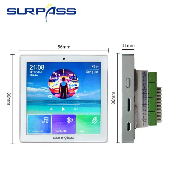 Ships From: CHINA, Color: Ivory - Smart Home Audio 4 Channel Wireless Bluetooth-compatible Wall Amp F640-12000037012060278