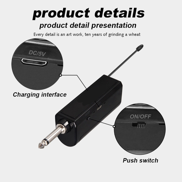 US Wireless Microphone Kit with Rechargeable Lithium Battery Receiver for Karaoke Party W68 1 to 2 K484-PEL_0OTHBVUB_US