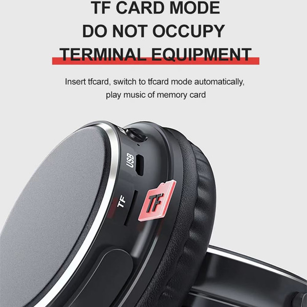 VJ901 Wireless Headphones Over Ear Wireless Headphones Foldable Lightweight Headset With TF Card Mo K484-PEL_0QPIWY11