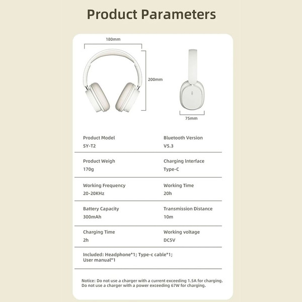 Wireless Headsets Noise Canceling Ear Buds Longer Playtime Foldable Earphones Support Dual Device C K484-PEL_0RBFGZOB
