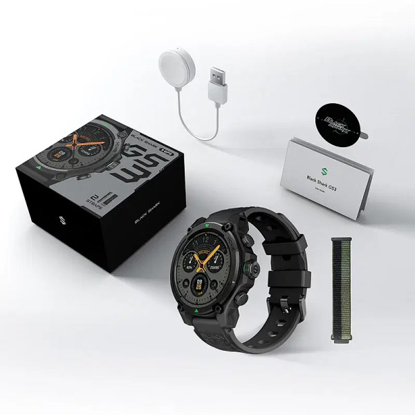 Color: black, Ships From: CHINA - [World Premiere]Blackshark GS3 Smart Watch Global Version 1.43"AM F640-12000040076830550