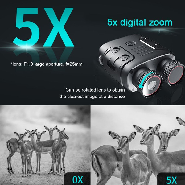 US Night Vision Goggles 2.4 inch Lcd Display Infrared Binoculars with 5x Digital Zoom 1080P Goggles K484-PEL_0Q9F2S43_US