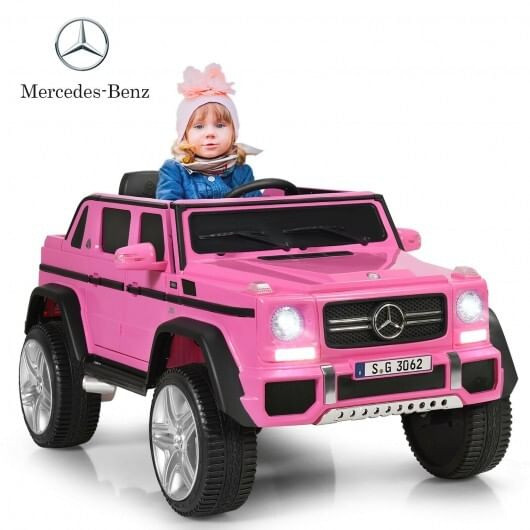 12V Licensed Mercedes-Benz Kids Ride On Car-Pink - Color: Pink D681-TY328021PI