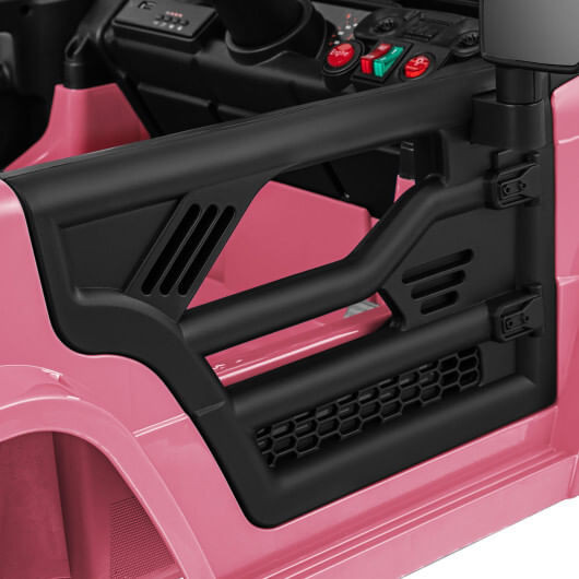 12V Kids Ride on Truck Car with Parental Remote and Music Player-Pink - Color: Pink D681-TQ10307US-PI