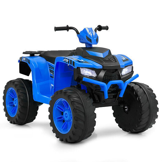 24V Kids Ride-On Electric ATV with Wireless Connection for Toddlers 3-8 Years Old-Blue - Color: Blue D681-TQ10248US-NY