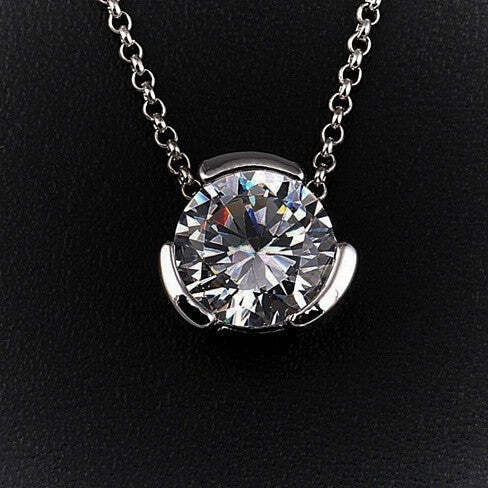 Color: Solid Black - The Sentry - Pendant for a 12 mm Round Precious Stone K290-50163220545809