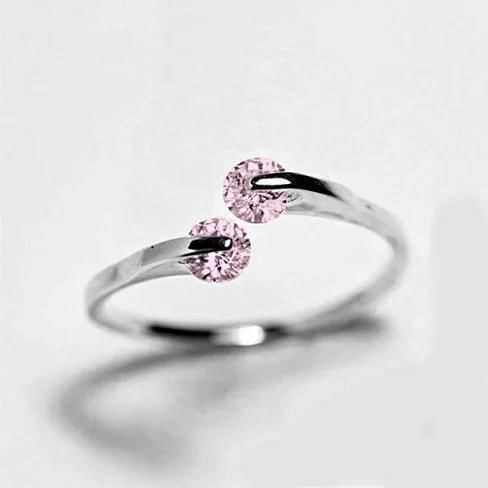 Style: Pink Stones - Silver 925 - Match Made in Heaven Rings in Silver/Gold/Rose Gold and Clear or  K290-1250429424