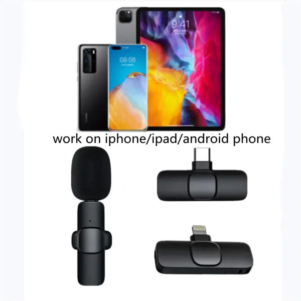 Color: Green - GAMINJA Wireless Lavalier Microphone Portable Audio Video Recording Mini Mic for iPh F640-12000034468636426
