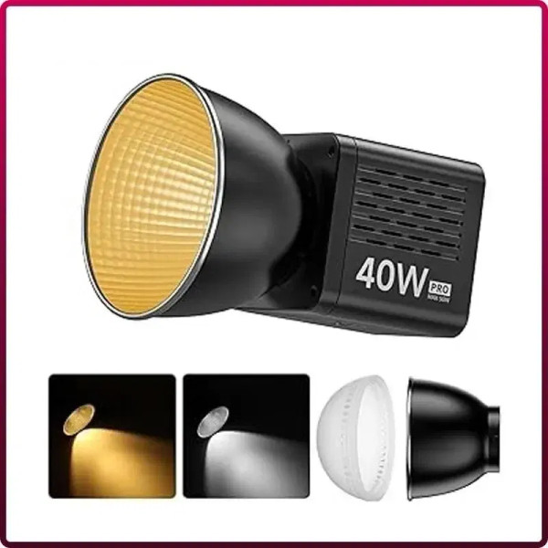 Color: WHITE, Ships From: CHINA - New! L023 40W Pro Portable LED Video Light Bi-Color COB Photograp F640-12000044615605475