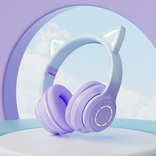 Wireless Bluetooth Headphone Gradient Color Luminous Cat Ears Gaming Headset Lovely Christmas Gifts K484-FQZCO_5BWKS5JN
