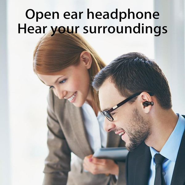 Wireless Bone Conduction Earphones Noise Canceling Earbuds With LED Power Display Charging Case Ult K484-FQZCO_FKQ3367E
