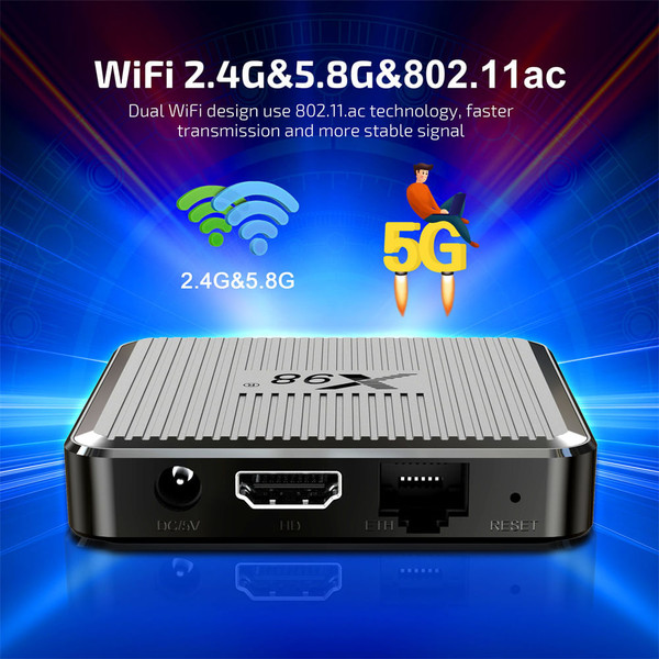 X98q Set Top Box S905w2 Android 11.0 Quad Core 2.4D 5G Dual Frequency Smart TV Box 4k Hd Network Me K484-PEL_0MPD9GFJ