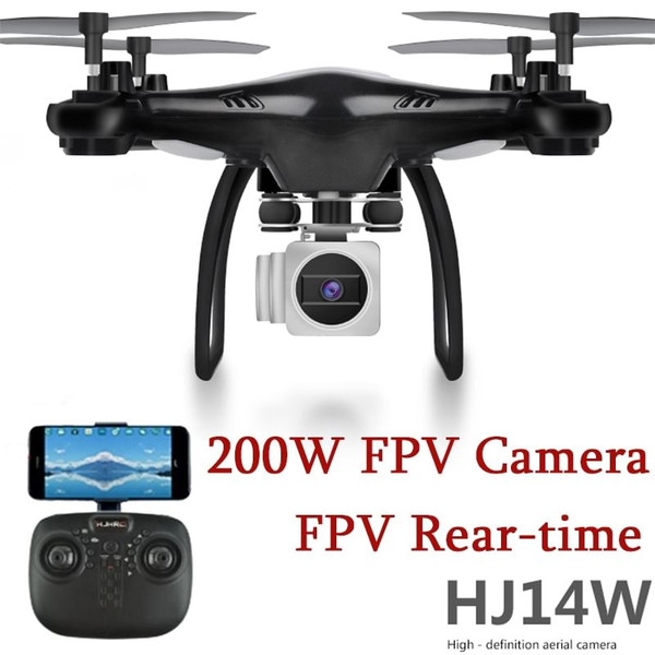 US Hj14w Wi-Fi Remote Control Aerial Photography Drone HD Camera 200w Pixel Uav Gift Toy Black K484-PTO_02I4PB7L_US