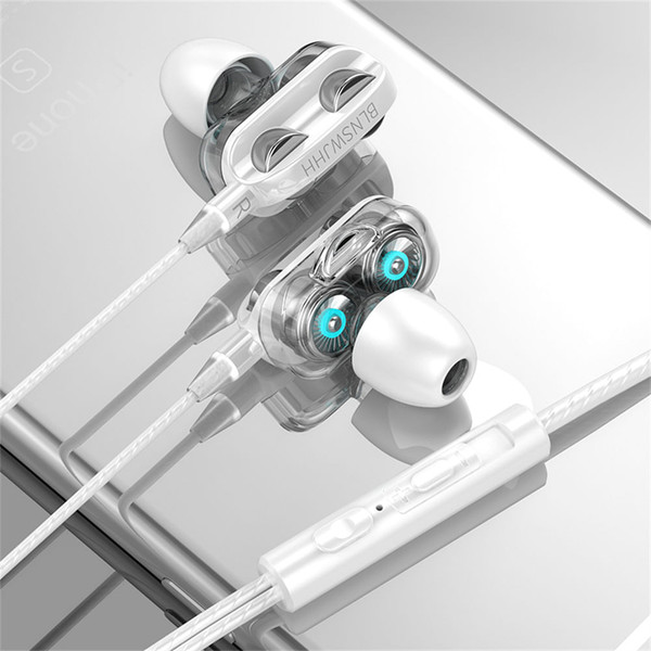 Dual Drivers Wired Headset Quad-core Dynamic Hi-fi Headphones with Mic Speaker for Huawei Xiaomi Wh K484-PEL_0M8YWNZ1