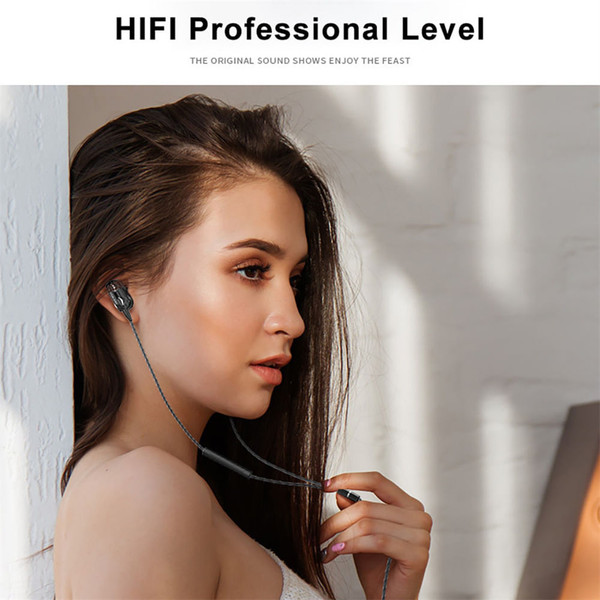 Dual Drivers Wired Headset Quad-core Dynamic Hi-fi Headphones with Mic Speaker for Huawei Xiaomi Wh K484-PEL_0M8YWNZ1
