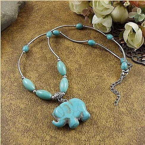 Elephanta Turquoise Necklace F369-1224613573