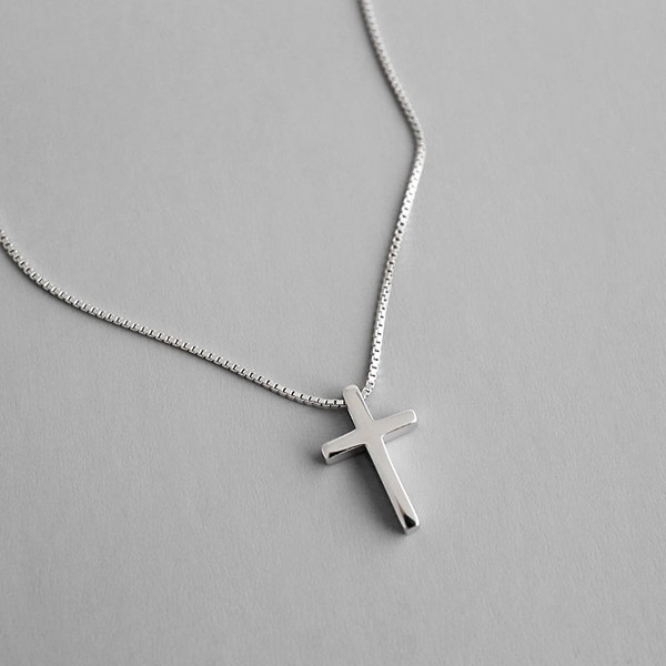 Classic Cross Casual 925 Sterling Silver Necklace R866-HFH_551569410689