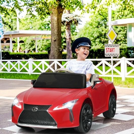 Kids Ride Lexus LC500 Licensed Remote Control Electric Vehicle-Red - Color: Red D681-TY327772RE