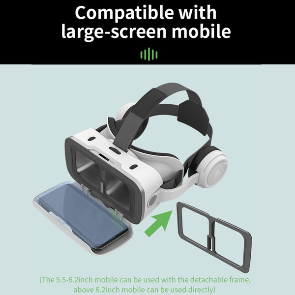 G15e Vr Glasses with Headphone 3D Virtual Reality Glasses Compatible for 4.5-7.0 Inch Mobile Phone  K484-PEL_0O2WWDWL