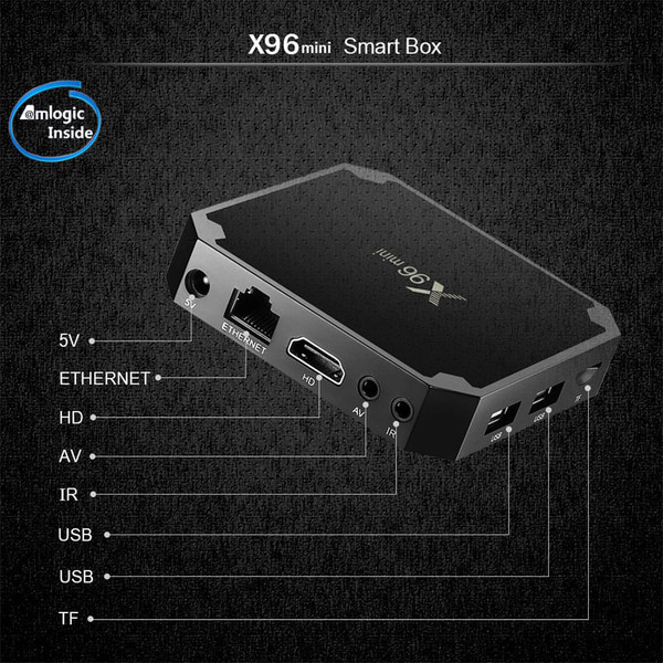 X96mini TV Box Network Stb S905w 4k HD Wifi Remote Control Intelligent Android IOS US Plug 2+16GB K484-PEL_0LK4O2BT