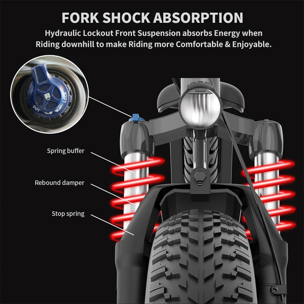 US Electric Bike 750w Motor 26x4.0 Fat Tire 48v 15ah Removable Lithium Battery 7 Speed-gear Shifter K484-POU_09S0BJUB_US