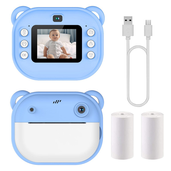 2 Inch Kids Camera 1080P Video Recorder Portable Digital Camera Toy Photo Instant Printing Mini Tod K484-PEL_0RQASF84